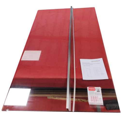 Бічна стінка для кабіни Koer SR SW01-90x200-TR-07 прозоре скло Easy Clean 8мм, графіт (KR5382)