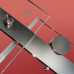 Бічна стінка для кабіни Koer SR SW01-90x200-TR-07 прозоре скло Easy Clean 8мм, графіт (KR5382)