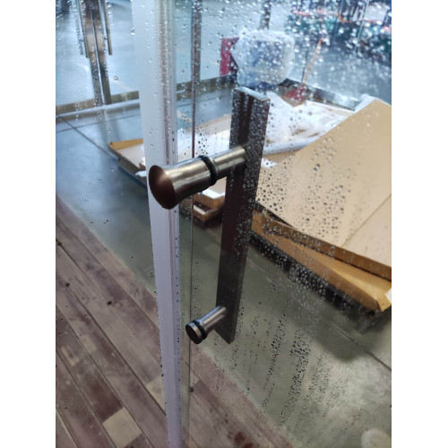 Бічна стінка для кабіни Koer SR SW01-90x200-TR-07 прозоре скло Easy Clean 8мм, графіт (KR5382)