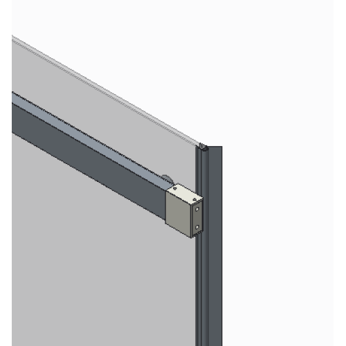 Двері в нішу Koer SR SD02-140x200-TR-01 прозоре скло Easy Clean 8мм, хром (KR5383)