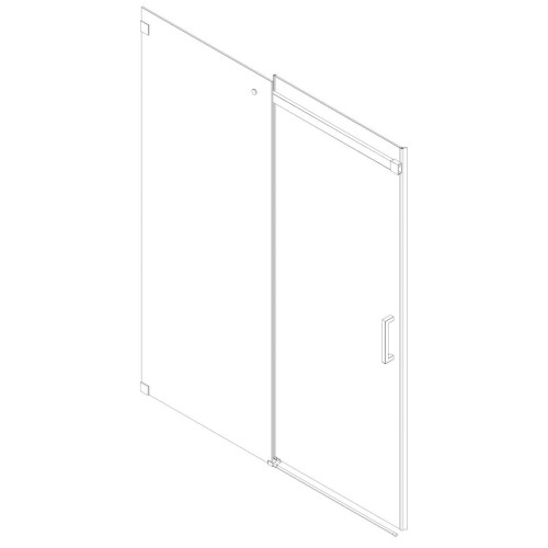 Двері в нішу Koer SR SD02-120x200-TR-01 прозоре скло Easy Clean 8мм, хром (KR5384)