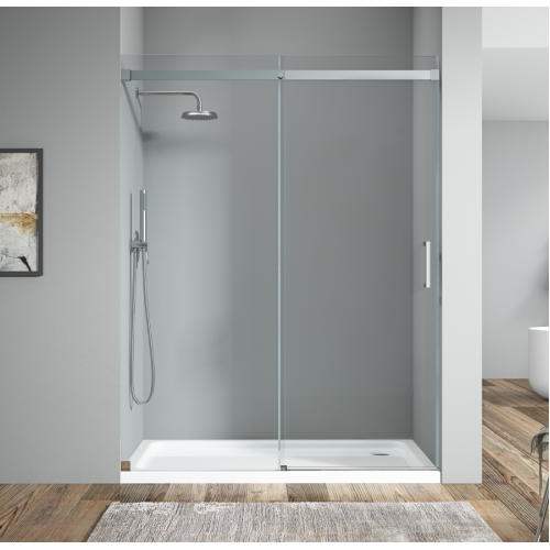 Двері в нішу Koer SR SD02-120x200-TR-01 прозоре скло Easy Clean 8мм, хром (KR5384)