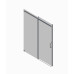 Двері в нішу Koer SR SD02-120x200-TR-01 прозоре скло Easy Clean 8мм, хром (KR5384)
