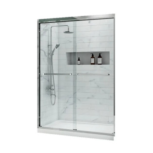 Двері в нішу Koer SR SD03-140x200-TR-01 прозоре скло Easy Clean 8мм, хром (KR5385)