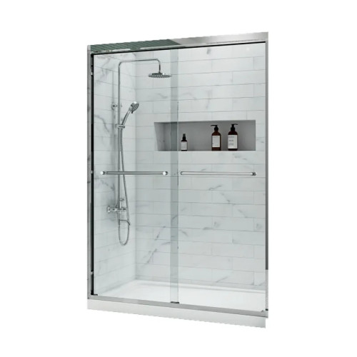 Двері в нішу Koer SR SD03-140x200-TR-01 прозоре скло Easy Clean 8мм, хром (KR5385)