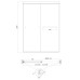 Двері в нішу Koer SR SD03-140x200-TR-01 прозоре скло Easy Clean 8мм, хром (KR5385)