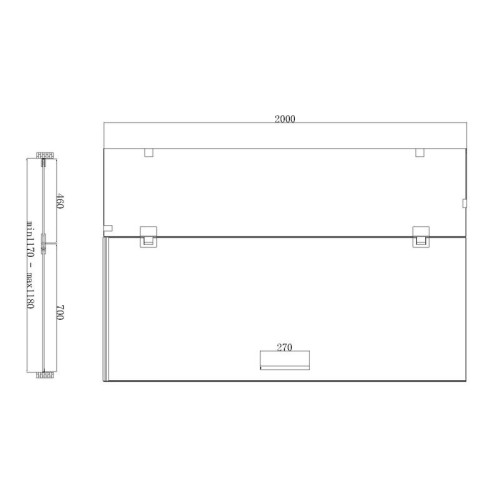 Двері в нішу Koer SR SD04-120x200-TR-01 прозоре скло Easy Clean 10мм, хром (KR5387)