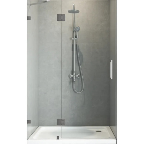 Дверь в нишу Koer SR SD04-120x200-TR-07 прозрачное стекло Easy Clean 10мм, графит (KR5388)