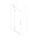 Дверь в нишу Koer SR SD04-120x200-TR-07 прозрачное стекло Easy Clean 10мм, графит (KR5388)