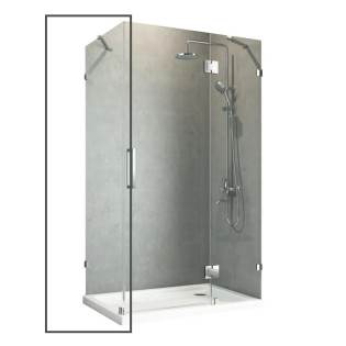 Бічна стінка для кабіни Koer SR SW04-80x200-TR-01 прозоре скло Easy Clean 10мм, хром (KR5389)