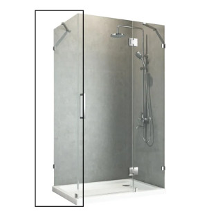 Бічна стінка для кабіни Koer SR SW04-90x200-TR-01 прозоре скло Easy Clean 10мм, хром (KR5390)