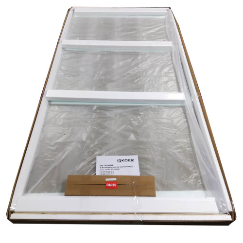 Бічна стінка для кабіни Koer SR SW04-90x200-TR-01 прозоре скло Easy Clean 10мм, хром (KR5390)