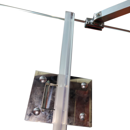 Бічна стінка для кабіни Koer SR SW04-90x200-TR-01 прозоре скло Easy Clean 10мм, хром (KR5390)