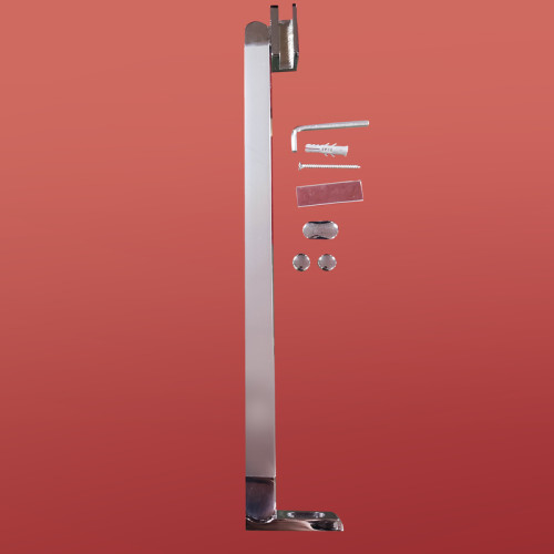 Бічна стінка для кабіни Koer SR SW04-90x200-TR-01 прозоре скло Easy Clean 10мм, хром (KR5390)