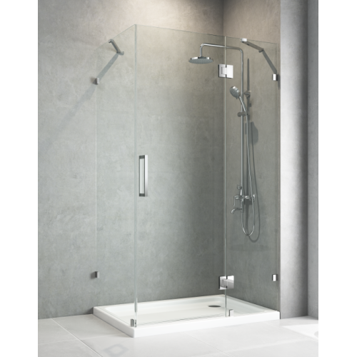 Боковая стенка для кабины Koer SR SW04-90x200-TR-07 прозрачное стекло Easy Clean 10мм, графит (KR5391)