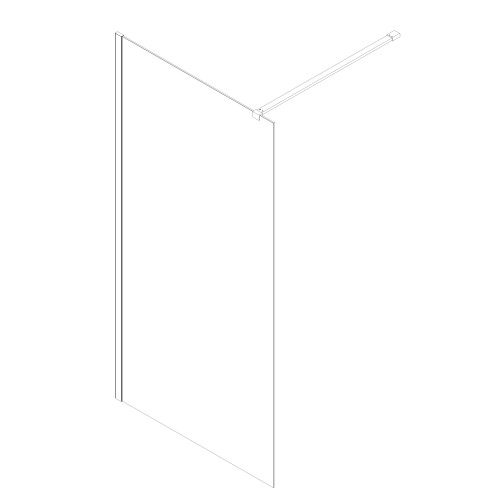 Душевая перегородка Koer SR SP01-120x200-TR-01 Walk-In прозрачное стекло Easy Clean 8мм, хром (KR5394)