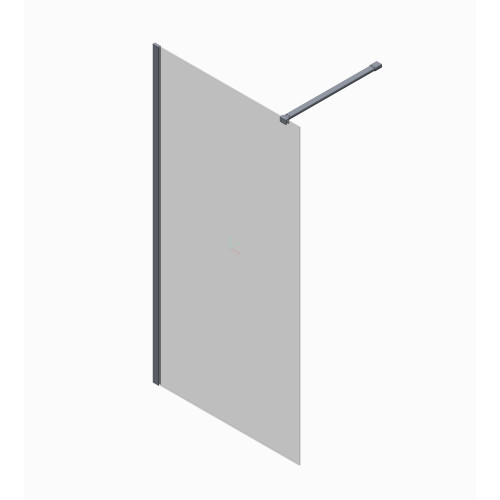 Душевая перегородка Koer SR SP01-120x200-TR-01 Walk-In прозрачное стекло Easy Clean 8мм, хром (KR5394)