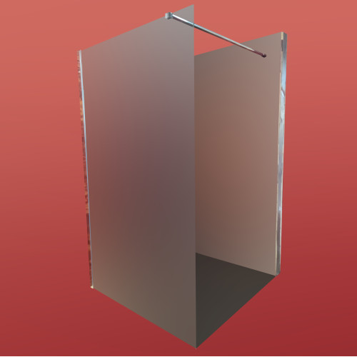 Душевая перегородка Koer SR SP01-120x200-TR-01 Walk-In прозрачное стекло Easy Clean 8мм, хром (KR5394)