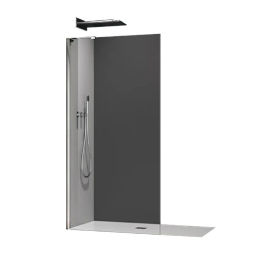 Душова перегородка Koer SR SP02-100x200-TR-01 Walk-In прозоре скло Easy Clean 8мм, хром (KR5395)