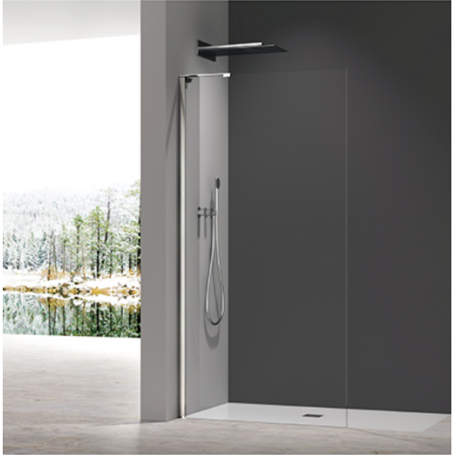Душова перегородка Koer SR SP02-100x200-TR-01 Walk-In прозоре скло Easy Clean 8мм, хром (KR5395)