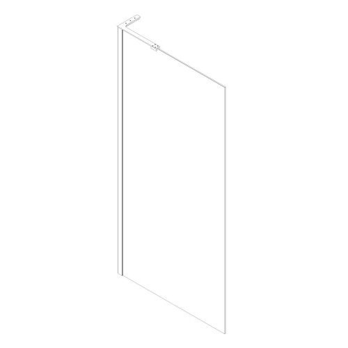 Душова перегородка Koer SR SP02-100x200-TR-07 Walk-In прозоре скло Easy Clean 8мм, графіт (KR5397)