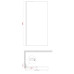 Душова перегородка Koer SR SP02-100x200-TR-07 Walk-In прозоре скло Easy Clean 8мм, графіт (KR5397)