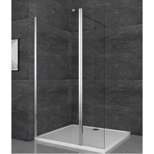 Душова перегородка Koer SR SP03-120x200-TR-01 Walk-In прозоре скло Easy Clean 8мм, хром (KR5398)