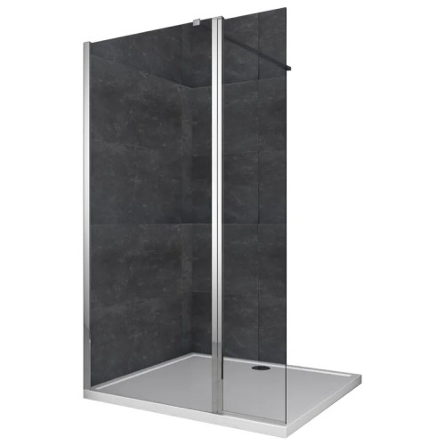 Душова перегородка Koer SR SP03-30x200-TR-01 Walk-In (двиг. частина) прозоре скло Easy Clean 8мм, хром (KR5399)
