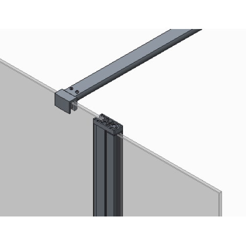 Душова перегородка Koer SR SP03-30x200-TR-01 Walk-In (двиг. частина) прозоре скло Easy Clean 8мм, хром (KR5399)