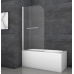 Шторки стеклянные на ванну Koer SR BS02-80x140-TR-01 прозрачное стекло 6мм, хром (KR5401)
