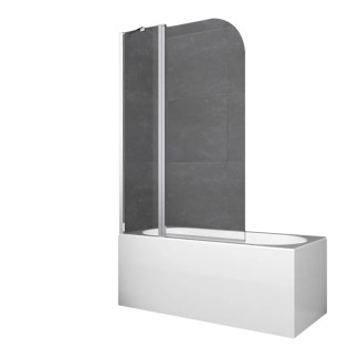 Шторки скляні на ванну Koer SR BS03-95x140-TR-01 прозоре скло 6мм, хром (KR5402)