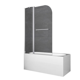 Шторки скляні на ванну Koer SR BS04-95x140-TR-01 прозоре скло 6мм, хром (KR5403)
