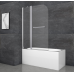Шторки стеклянные на ванну Koer SR BS04-95x140-TR-01 прозрачное стекло 6мм, хром (KR5403)