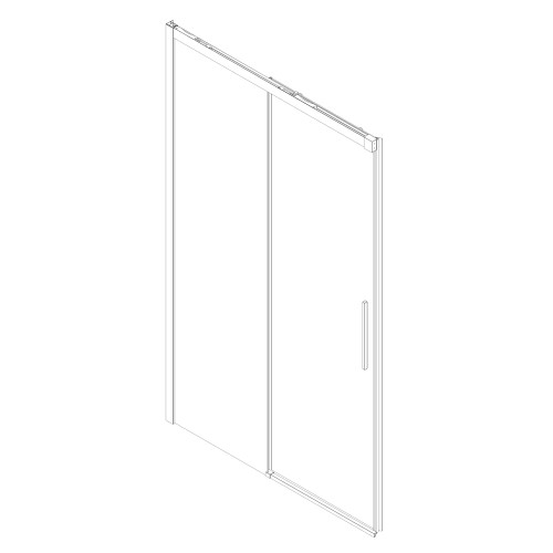 Дверь в нишу Koer SR SD05-120x200-TR-01 прозрачное стекло Easy Clean 6мм, хром (KR5405)