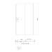 Дверь в нишу Koer SR SD05-120x200-TR-01 прозрачное стекло Easy Clean 6мм, хром (KR5405)