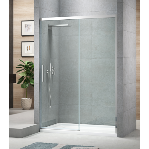 Дверь в нишу Koer SR SD05-120x200-TR-01 прозрачное стекло Easy Clean 6мм, хром (KR5405)