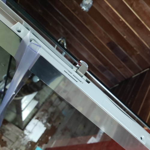 Дверь в нишу Koer SR SD05-120x200-TR-01 прозрачное стекло Easy Clean 6мм, хром (KR5405)