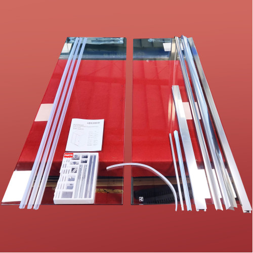 Дверь в нишу Koer SR SD05-120x200-TR-01 прозрачное стекло Easy Clean 6мм, хром (KR5405)