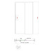 Дверь в нишу Koer SR SD05-140x200-TR-01 прозрачное стекло Easy Clean 6мм, хром (KR5406)
