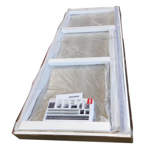Дверь в нишу Koer SR SD05-140x200-TR-01 прозрачное стекло Easy Clean 6мм, хром (KR5406)