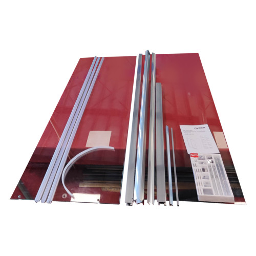Дверь в нишу Koer SR SD05-140x200-TR-01 прозрачное стекло Easy Clean 6мм, хром (KR5406)