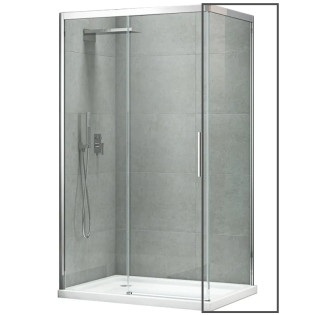 Бічна стінка для кабіни Koer SR SW05-90x200-TR-01 прозоре скло Easy Clean 6мм, хром (KR5407)