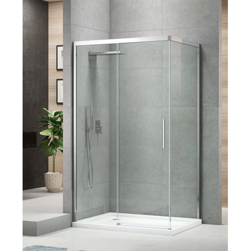 Бічна стінка для кабіни Koer SR SW05-90x200-TR-01 прозоре скло Easy Clean 6мм, хром (KR5407)
