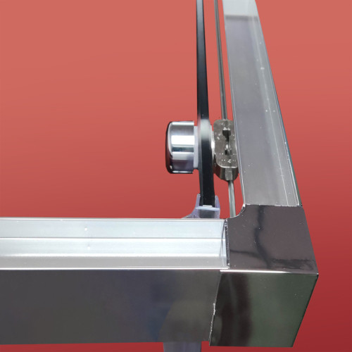 Бічна стінка для кабіни Koer SR SW05-90x200-TR-01 прозоре скло Easy Clean 6мм, хром (KR5407)