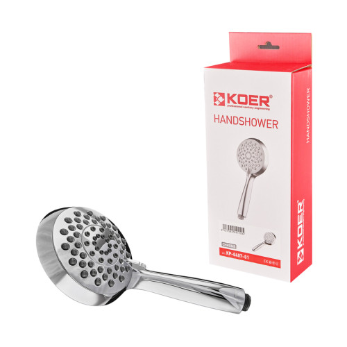 Лійка для душу KOER KP-0407-01, 5 функцій (Колір хром) (KR5411)