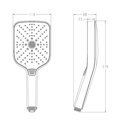 Лійка для душу KOER KP-0412-01, 3 функції (Колір хром) (KR5416)