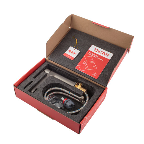 Змішувач для умивальника KOER KB-10030-07 (Колір графіт) (KR5426)