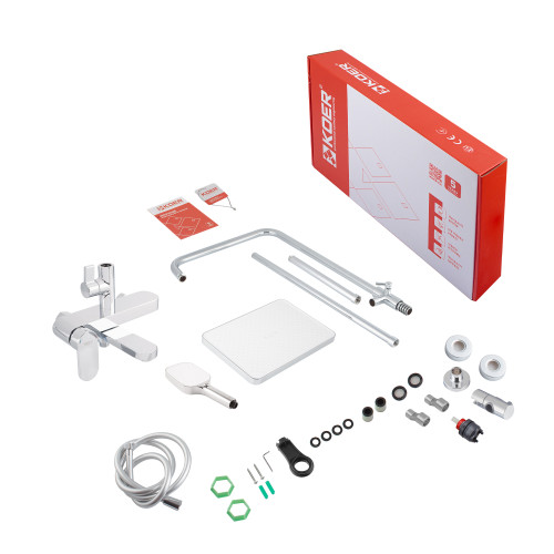 Душова колона із змішувачем KOER KB-56030-01, 3 функції (Колір хром) (KR5427)