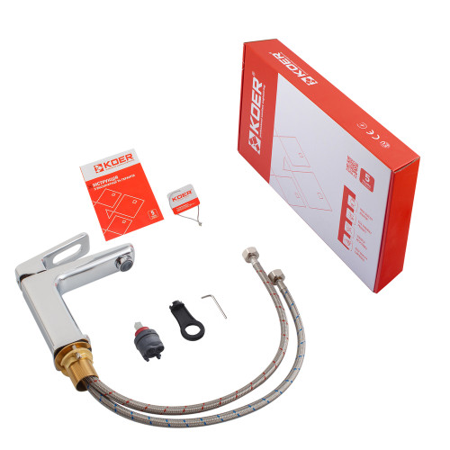 Змішувач для умивальника KOER KB-10031-01 (Колір хром) (KR5430)