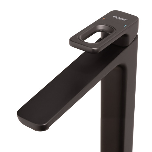 Смеситель для умывальника высокий KOER KB-11031-05 (Цвет черный) (KR5434)